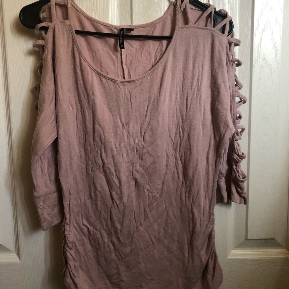 Nude pink long sleeve shirt